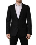 Black Wool Single Breasted Men Blazer Jacket