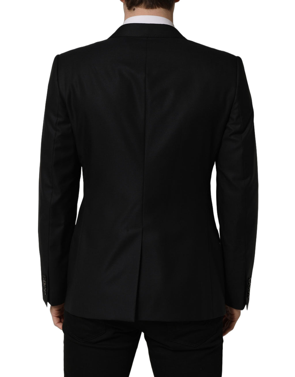 Black Wool Single Breasted Men Blazer Jacket