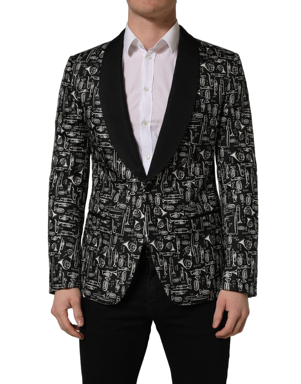 Black Crystal Embellished Coat Blazer Jacket