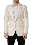 Off White Floral Single Breasted Men Jacket