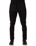 Black Wool Jogger Men Sweatpants Trouser Pants