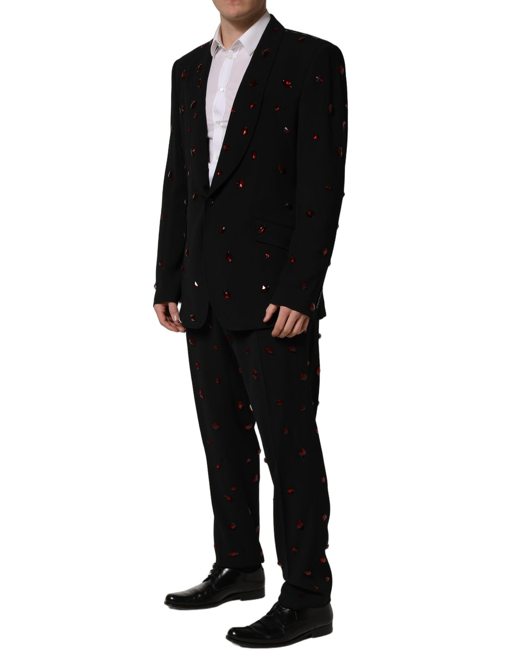Black Crystal Embellished 2 Piece Suit