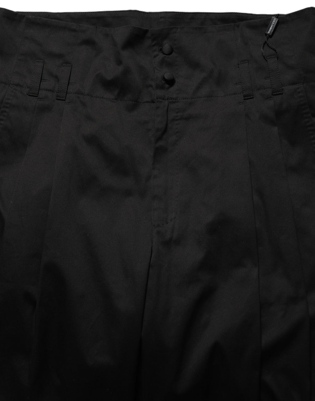 Black Cotton Straight Leg DressTrouser Pants