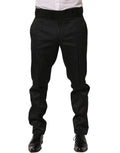 Black Polka Dot Cotton Dress Trouser Pants