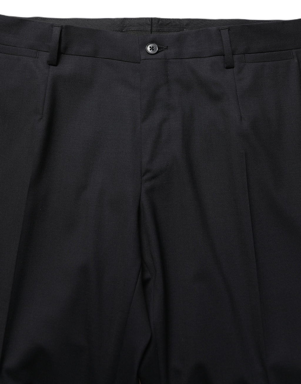 Black Wool Tapered Leg Dress Trouser Pants