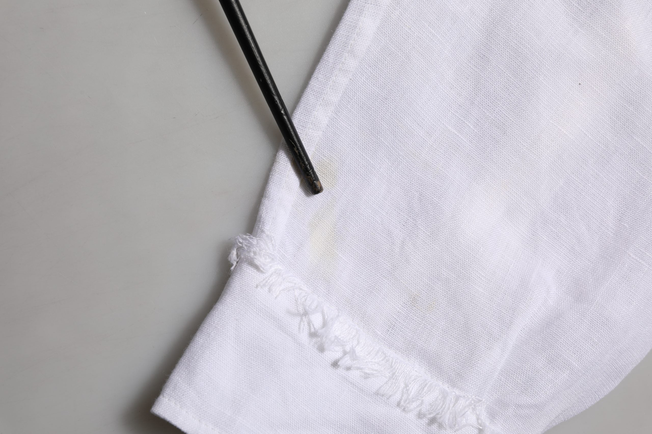 White Linen Logo Long Sleeves Casual Shirt