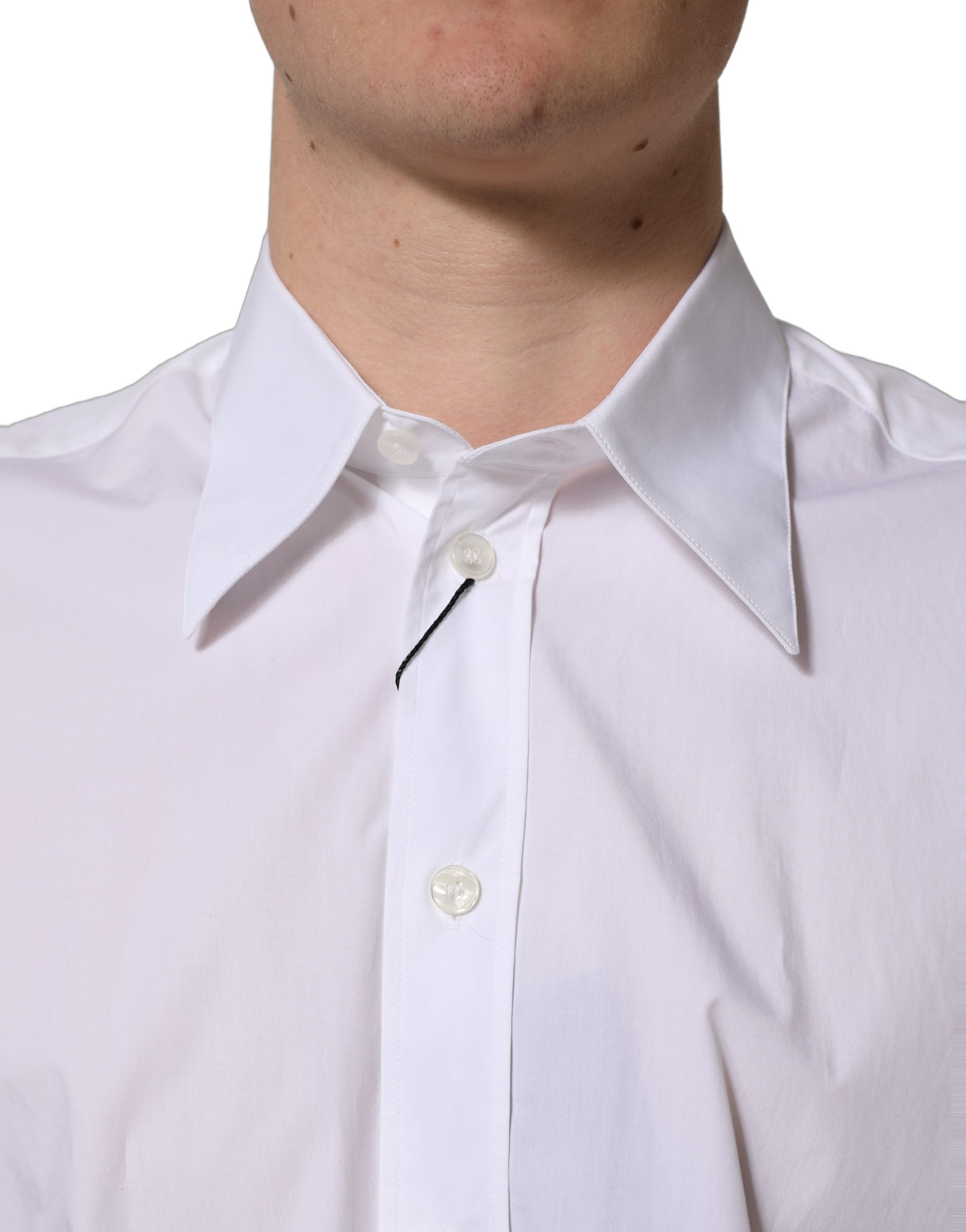 White Cotton Sleeveless Formal Dress Shirt