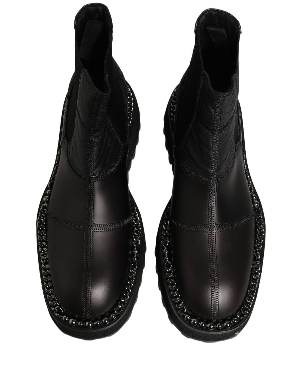 Black Chelsea Boots Leather Slip On Men Shoes