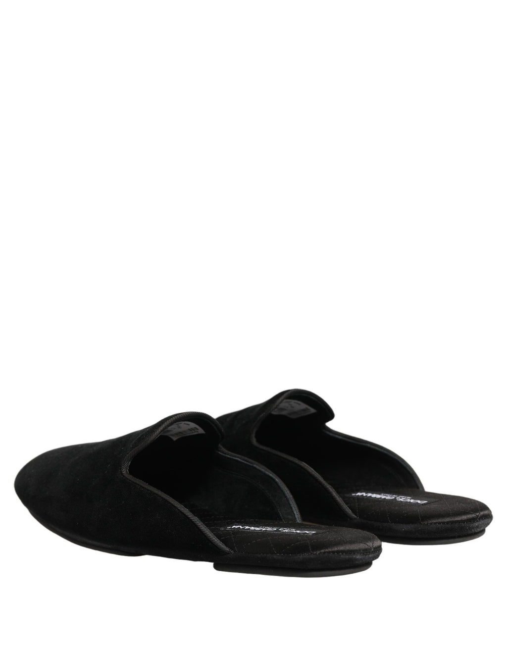 Black Suede Slides Flat Slipper Men Shoes