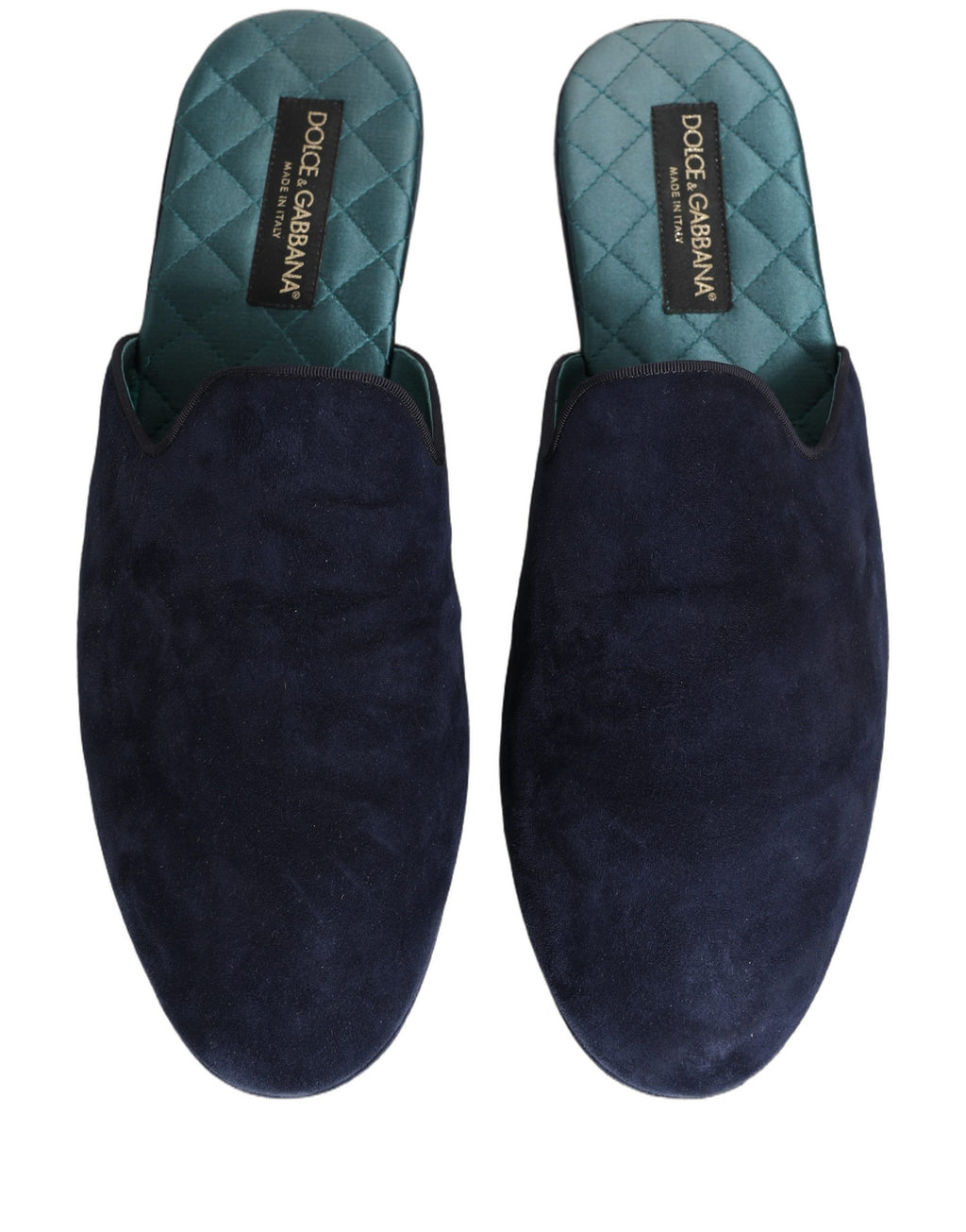 Blue Suede Slides Flat Slipper Men Shoes
