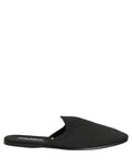 Black Suede Slides Flat Slipper Men Shoes