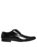Black Leather Derby Dress Men Formal Shoes