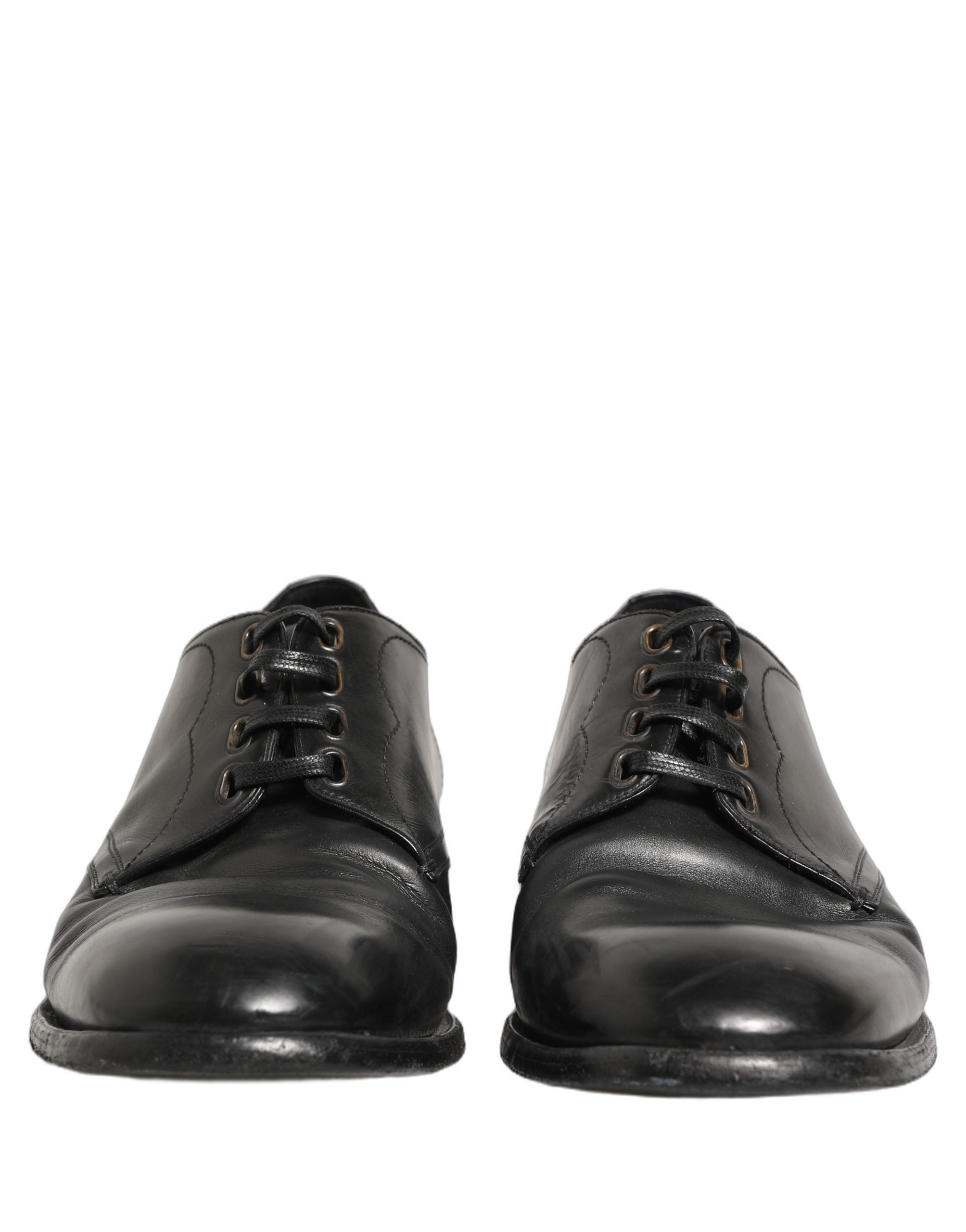 Black Leather Derby Dress Men Formal Shoes