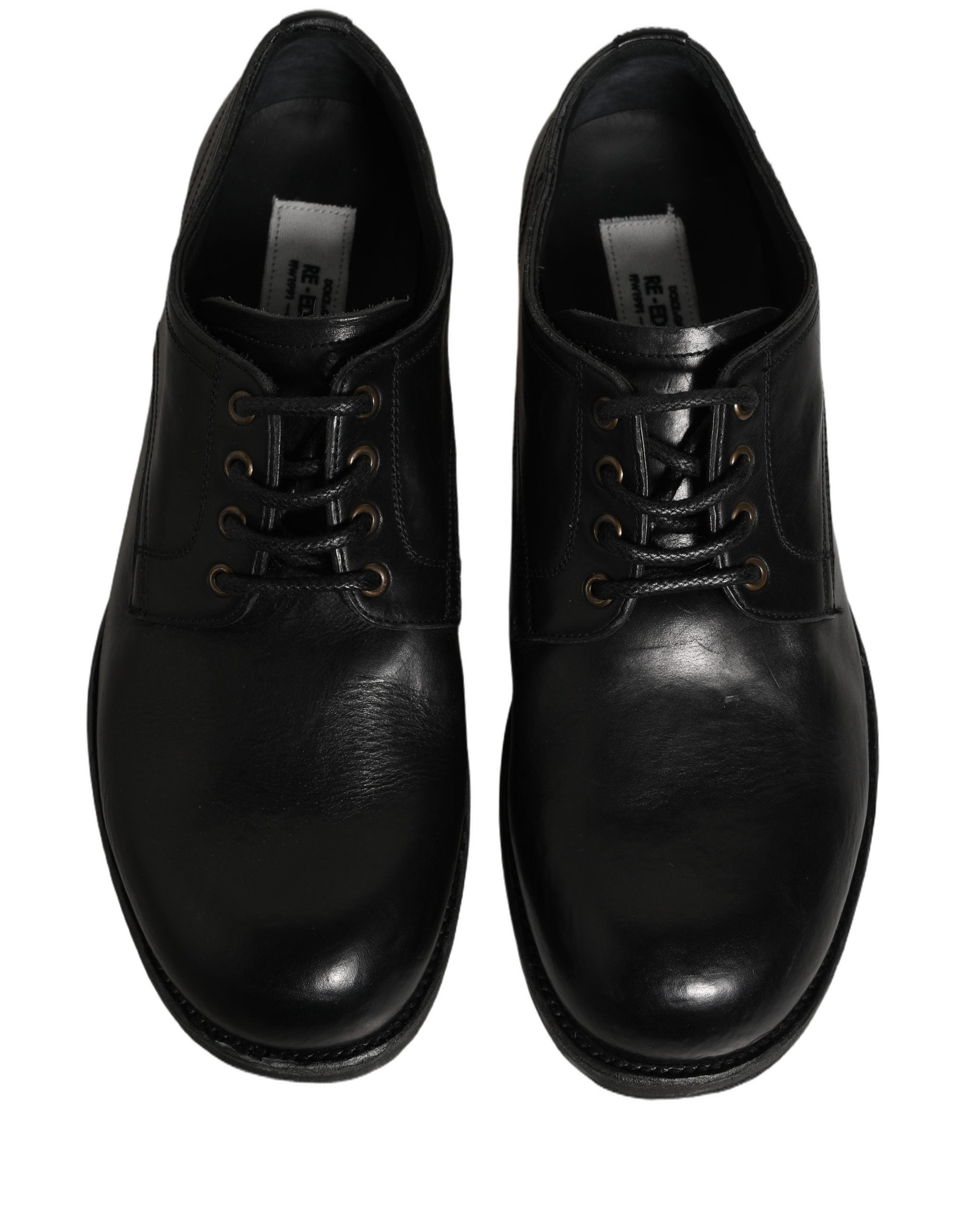 Black Leather Men Derby Dress Formal Shoes
