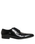 Black Leather Men Derby Dress Formal Shoes