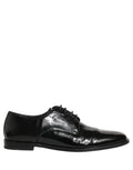 Black Leather Men Derby Dress Formal Shoes