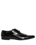 Black Leather Derby Dress Men Formal Shoes