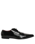 Black Leather Men Derby Dress Formal Shoes