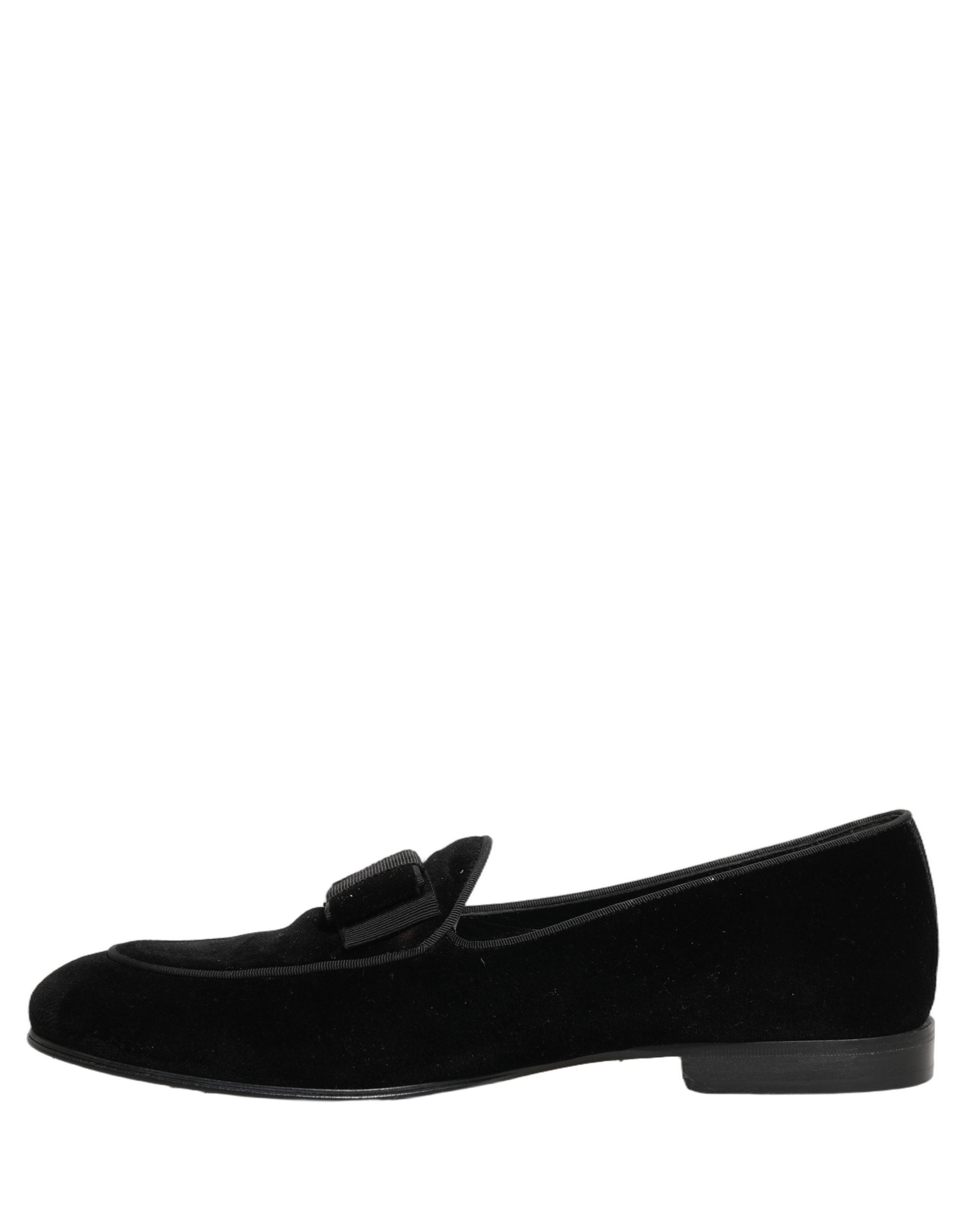 Black Velvet Loafers Formal Men Dress Shoes