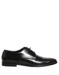 Black Leather Men Derby Dress Formal Shoes