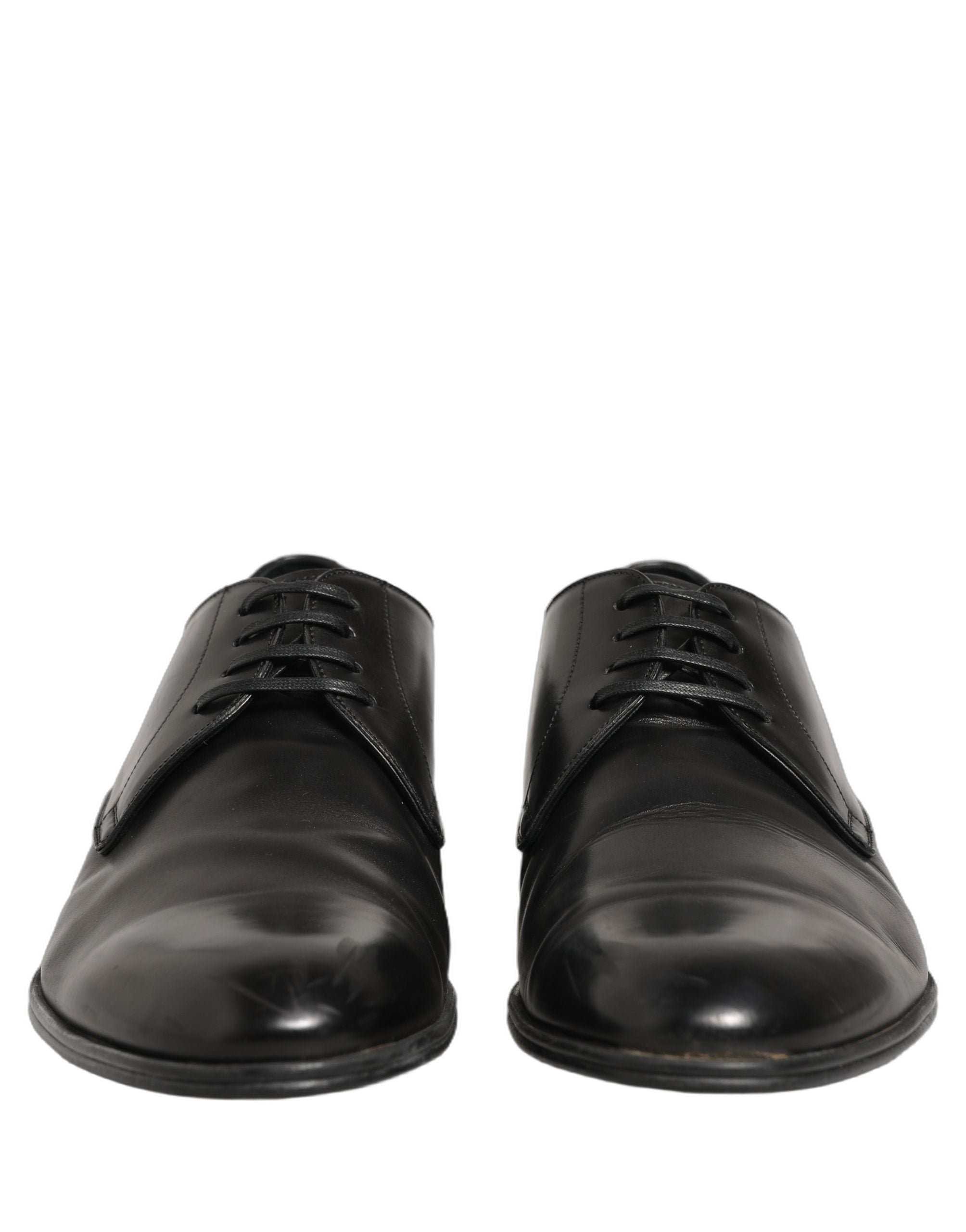 Dress Black Leather Lace Up Derby Shoes