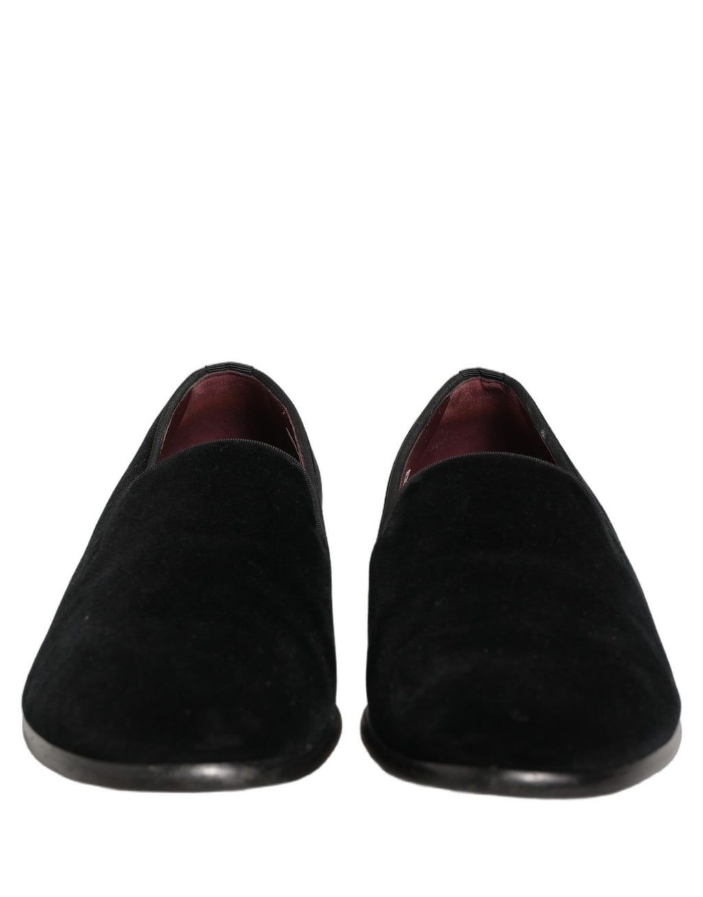 Black Velvet Cotton Loafers Formal Dress Shoes