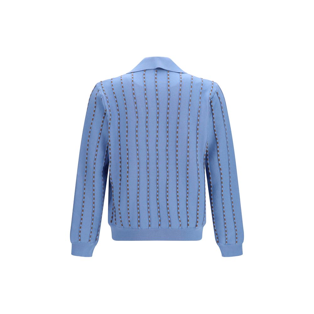 Blue Cotton Polo Shirt