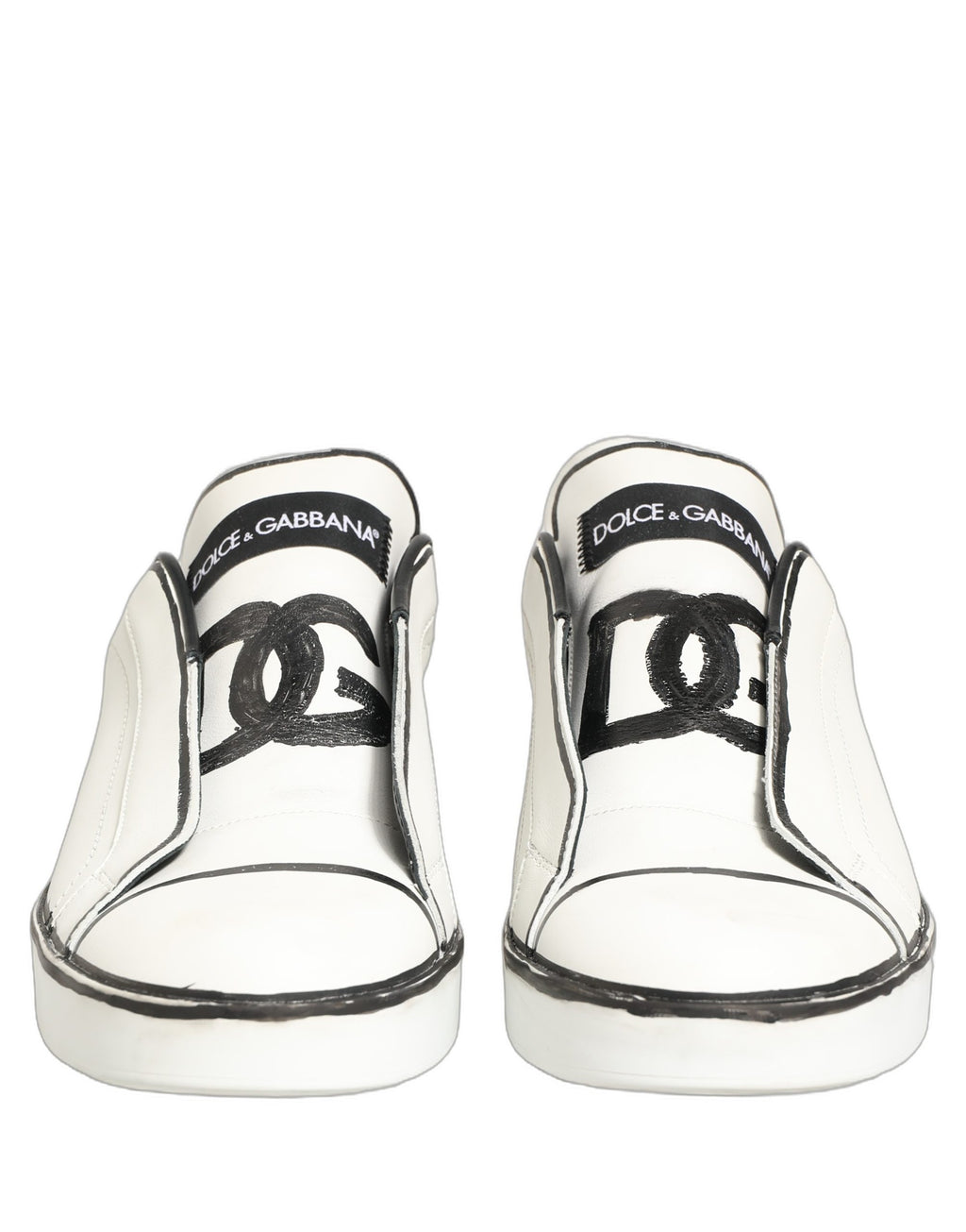 White Leather Portofino Low Top Sneakers Shoes