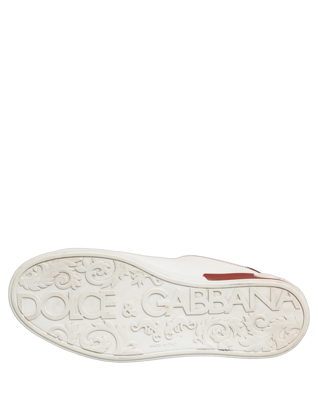 White Red Leather Lace Up Sneakers Shoes
