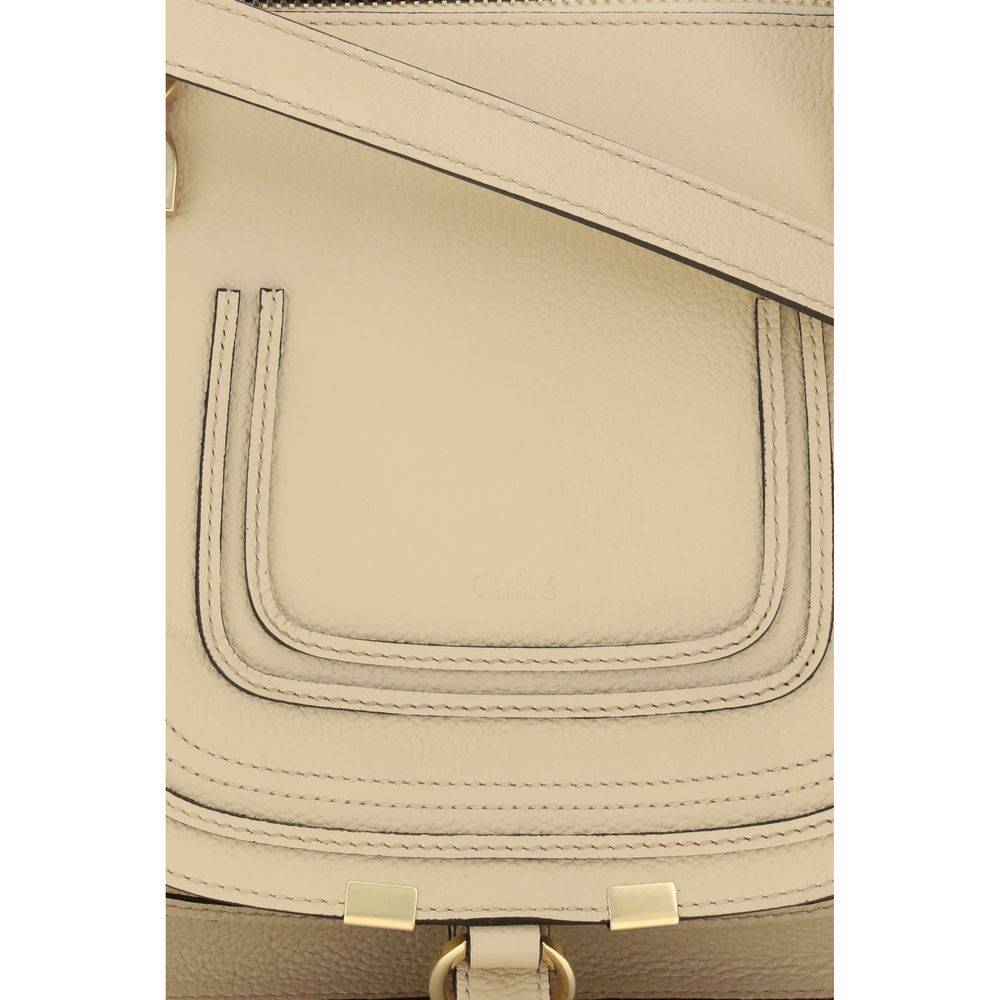 Beige Calf Leather Bos Taurus Shoulder Bag