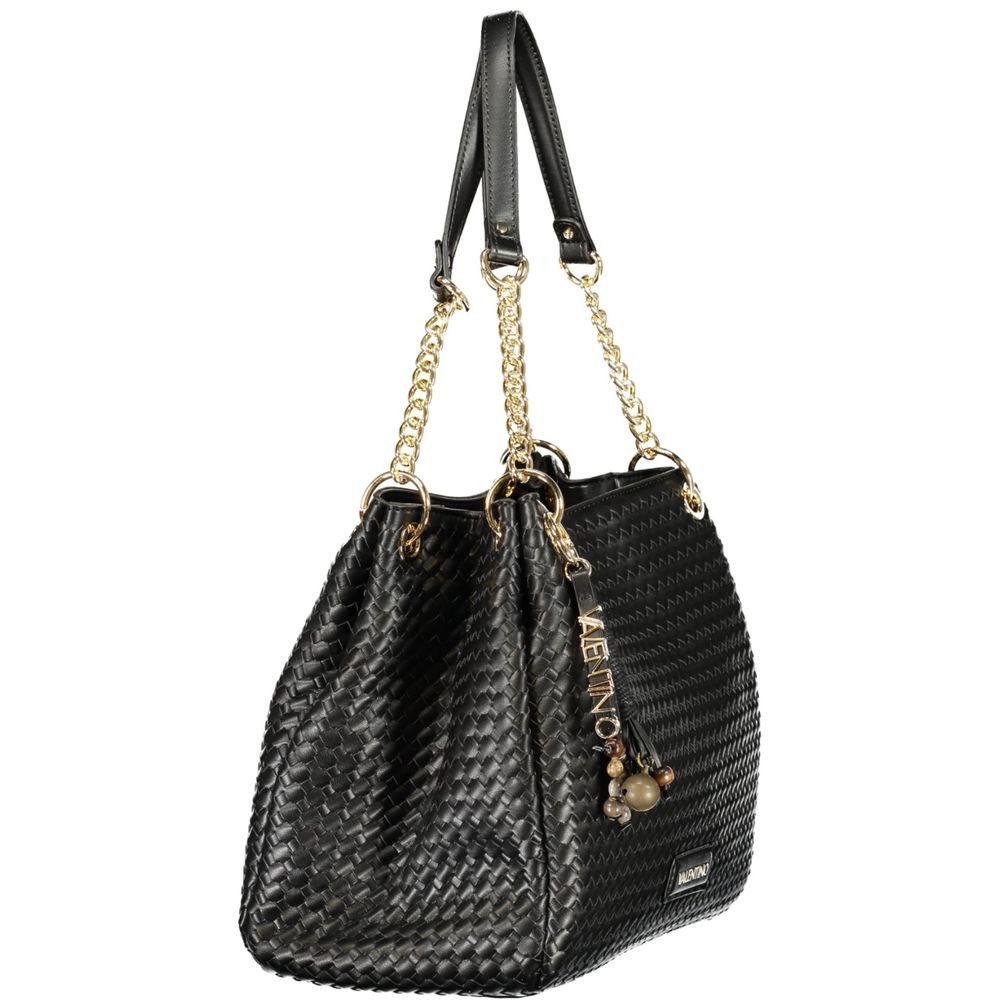 Black Polyurethane Women Bag