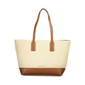 Beige Polyurethane Women's Bag
