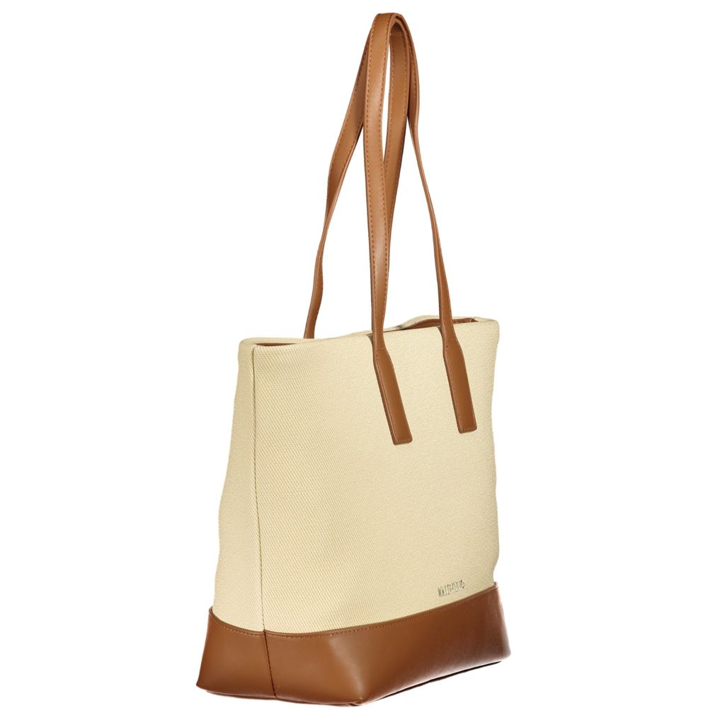 Beige Polyurethane Women's Bag