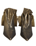 Gold Nylon Socks Knee High Boots Pumps Shoes