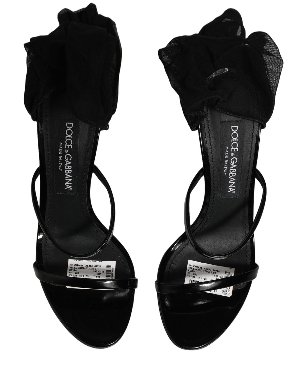 Stiletto Sandals Socks Knee High Boots Black