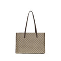 Beige Fabric Handbag
