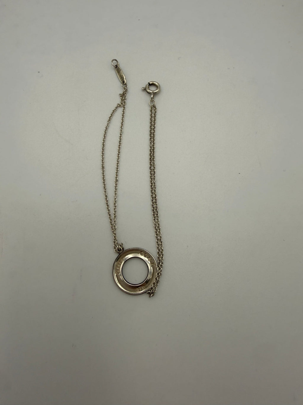 TIFFANY & CO. Silver Bracelet with Double Chain