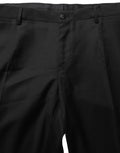 Black Wool Skinny Leg Dress Trouser Pants