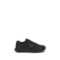 Black Polyester Athletic Sneakers