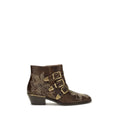 Brown Calf Leather Bos Taurus Ankle Boots
