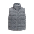 Gray Polyester Sleeveless Jacket