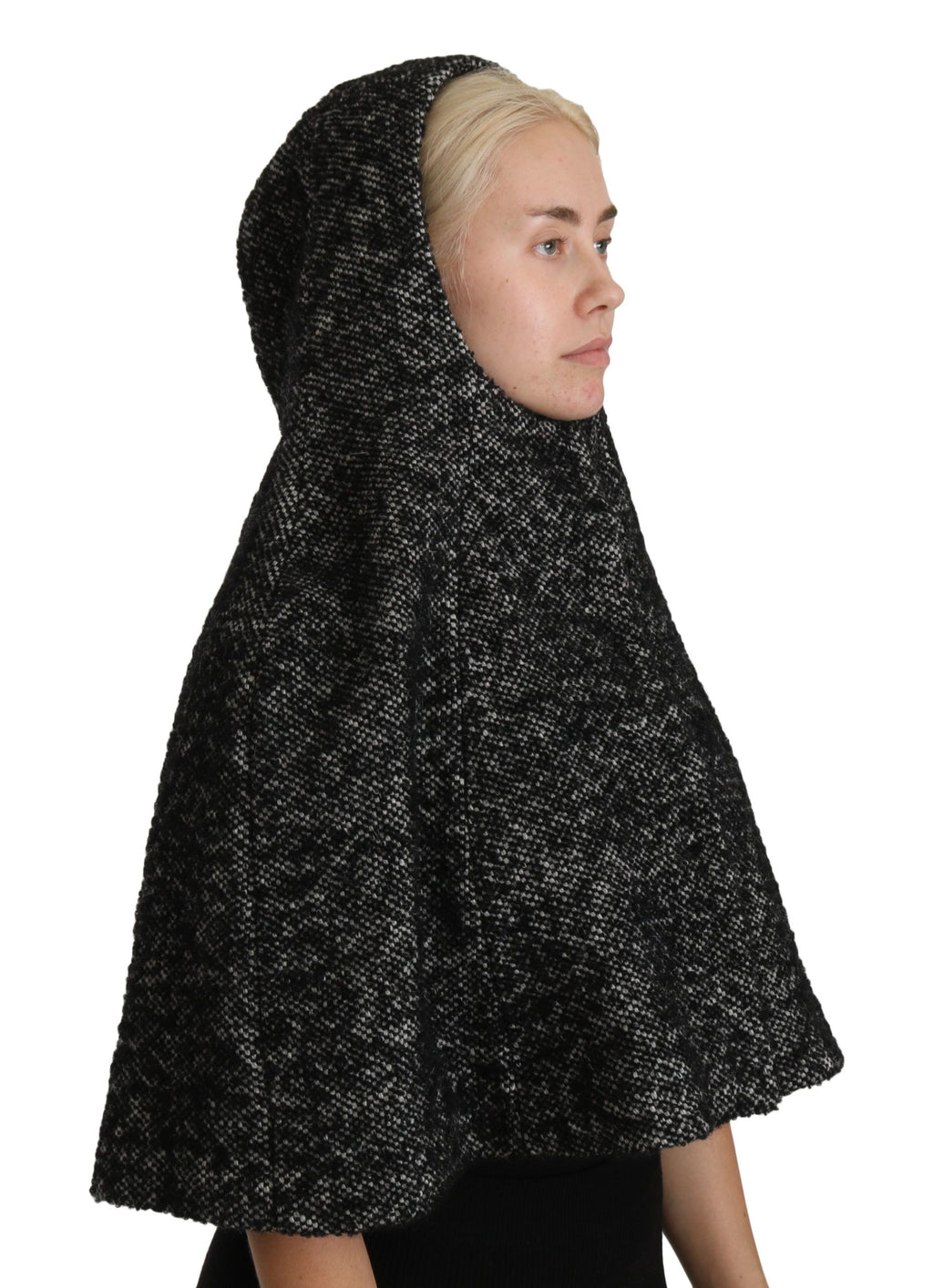 Gray Tweet Wool Kaftan Jacket Coat Top