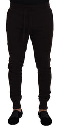 Brown Cashmere Trousers Bottoms Drawstring Pants