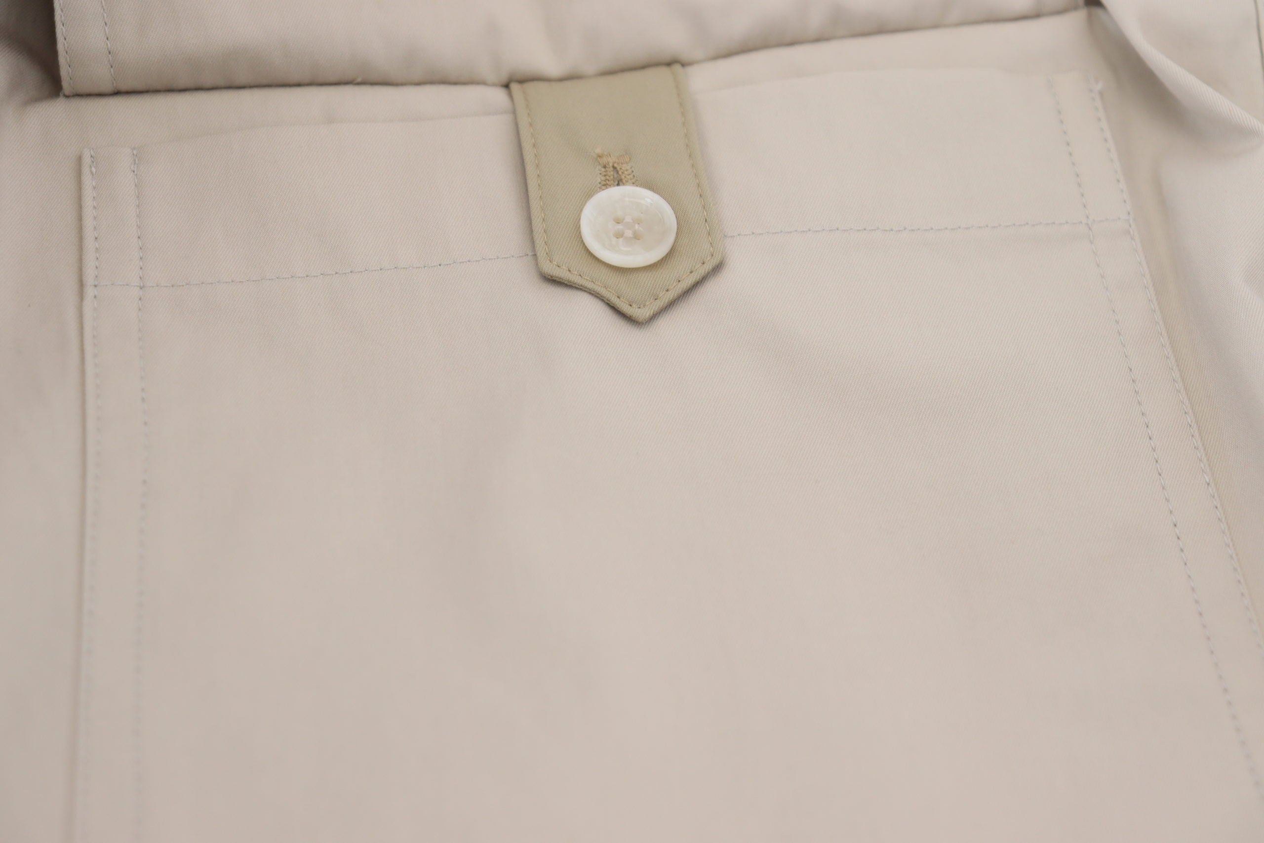 Beige Cotton Women Cargo Pants