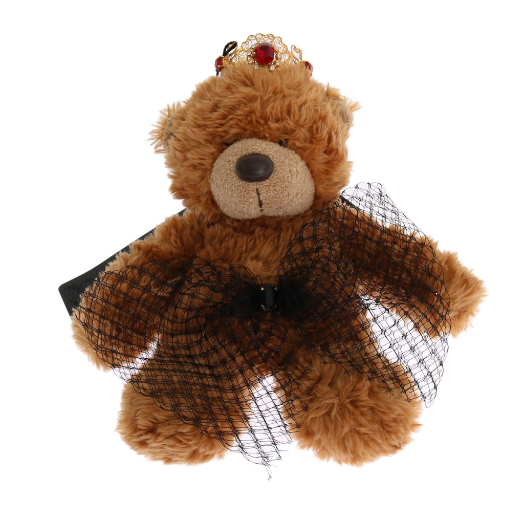 Teddy Bear Gold Crystal  Crown Tiara Diadem Hair Band