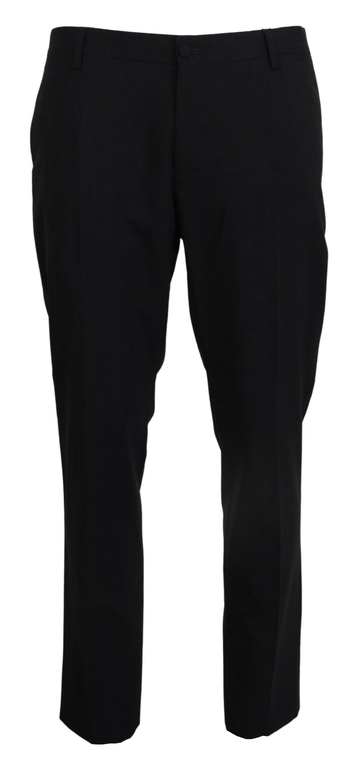 Gray Wool Stretch Dress Formal Slim Fit Pant