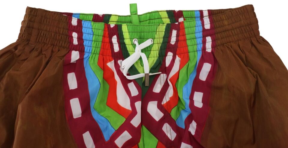 Multicolor Printed Men Beachwear Swimwear Short