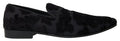 Black Brocade Loafers Formal Shoes