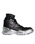 Black Nylon Galileo High Top Sneakers Shoes