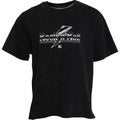 Black Graphic Print Cotton Crew Neck T-shirt
